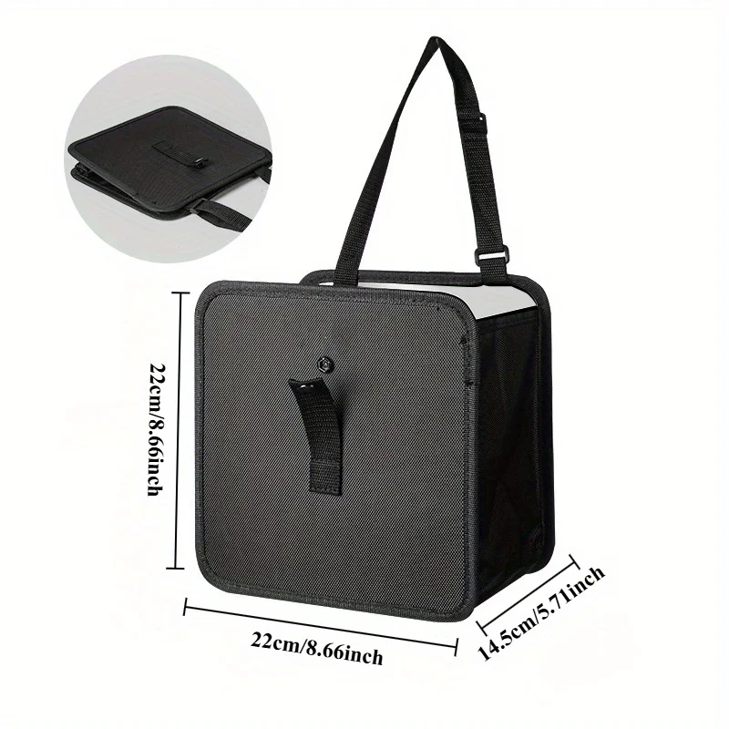 Foldable car trash can, large-capacity car suspension waterproof and leak-proof trash can storage bag, car interior accessories
