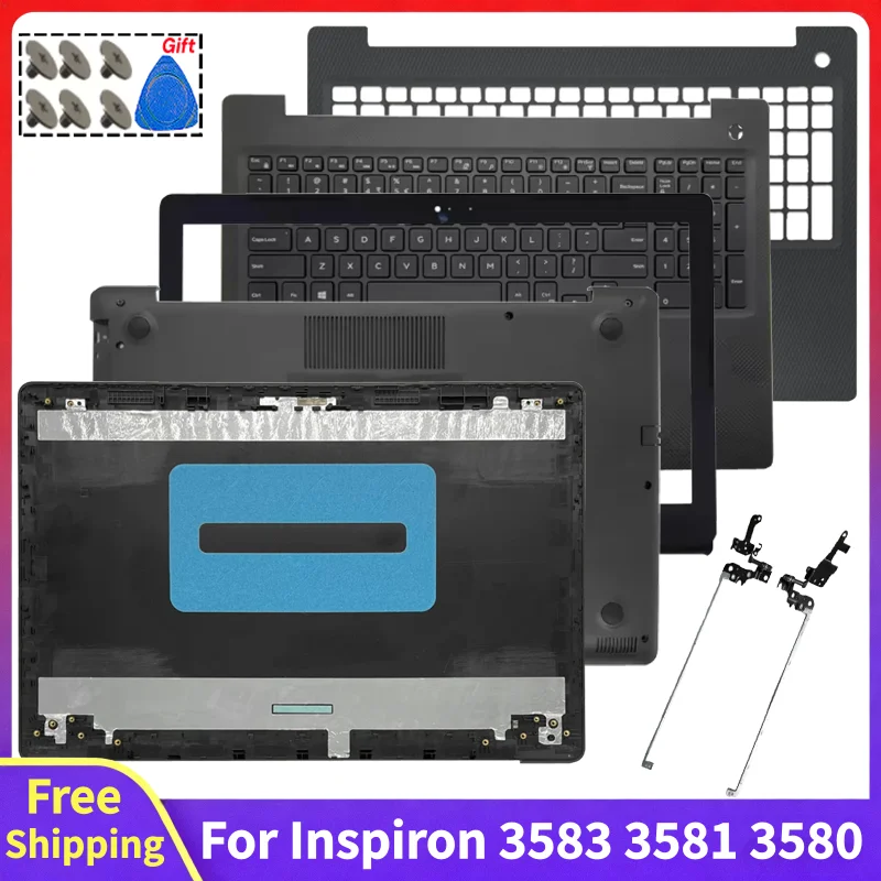 For Inspiron 15 3583 3582 3580 3581 Replace Laptop LCD Back Cover Front Bezel Palmrest Bottom Case Computer Rear Lid Top Case