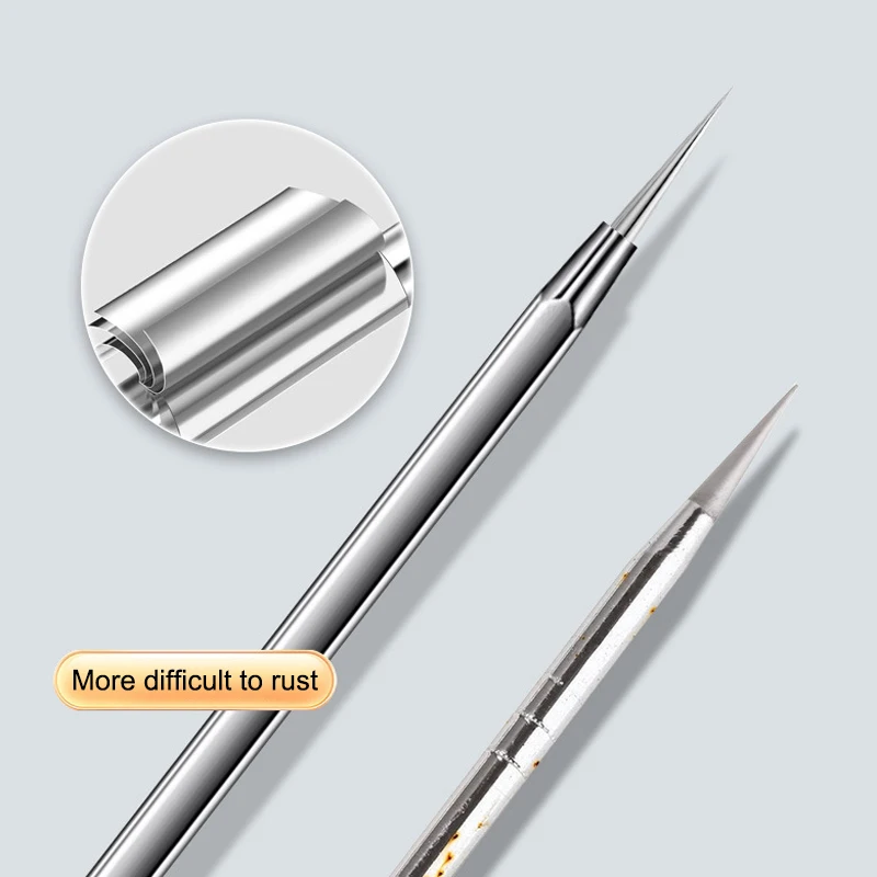 Ultra Fine Needle Tip Blackhead Remover, Comedone Acne Pimple Extractor, Agulhas De Aço Inoxidável, Rosto Skin Care Tools, 0,02mm