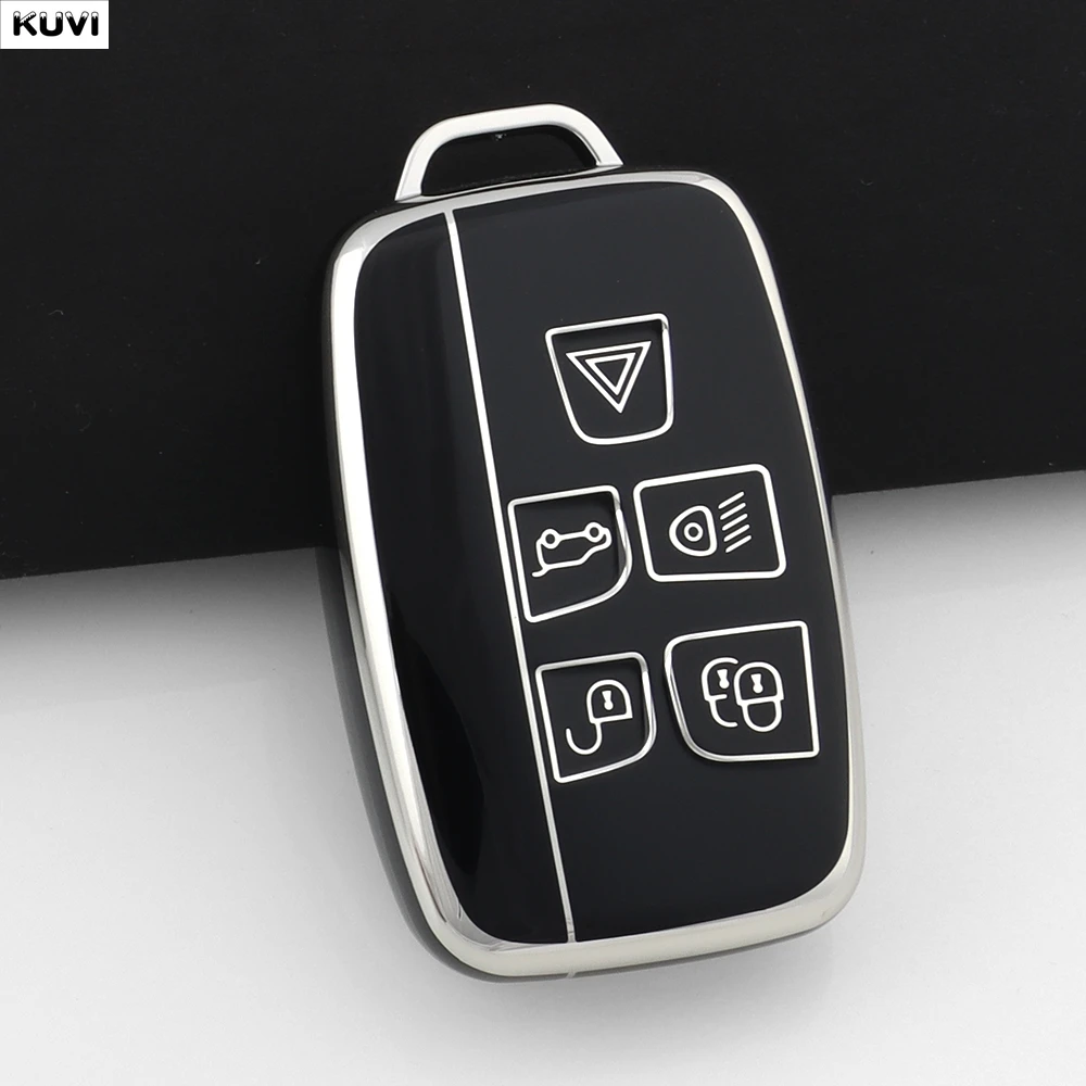 Soft TPU Car Key Case Cover Holder Fob For Land Rover Range Rover Evoque Sport Freelander Discovery Velar For Jaguar XE XF XJ view 4