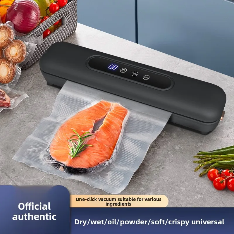 HUIBAOGE Vacuum sealing machine, small household food packaging machine, preservation machine, LCD screen automatic vacuum