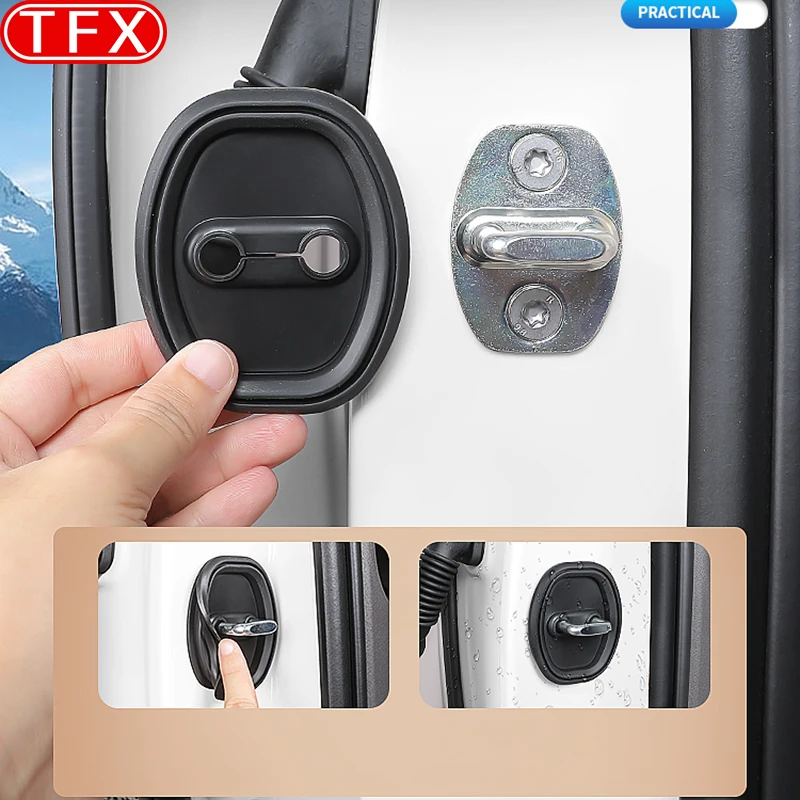 

For Trumpchi GAC S7 2025 2026 Car Styling Silicone Door Lock Cover Door Lock Buckle Limiter Protection Cover Auto Accessories