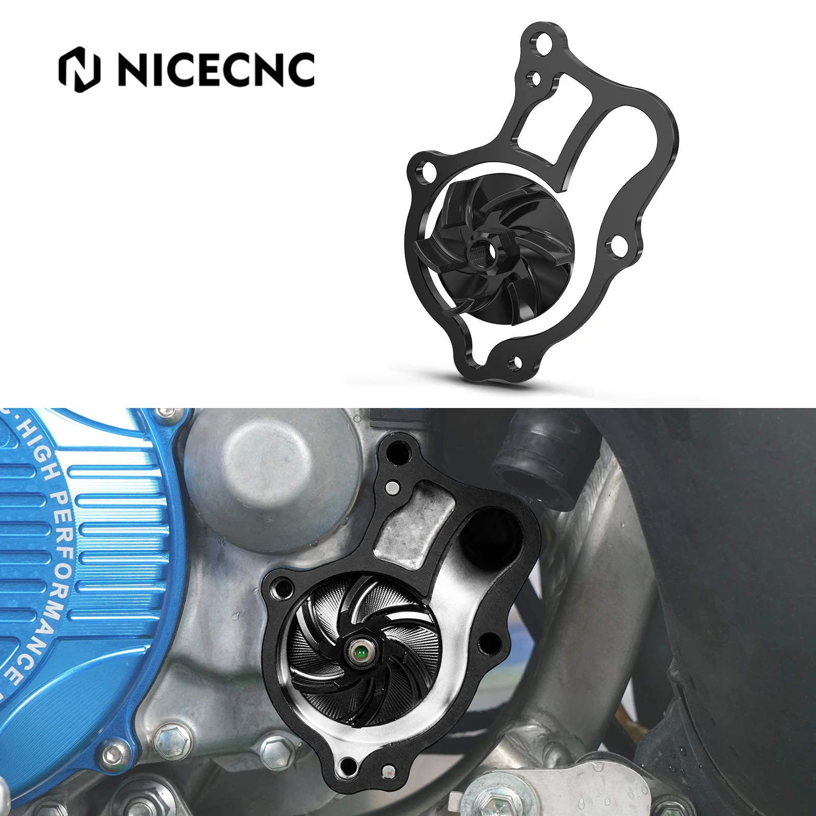 

For Yamaha YZ250X 16-23 YZ250 1999-2024 YZ 250X 250 Oversized Water Pump Impeller Cooler Kit NiceCNC Aluminum 5MW-12422-00-00