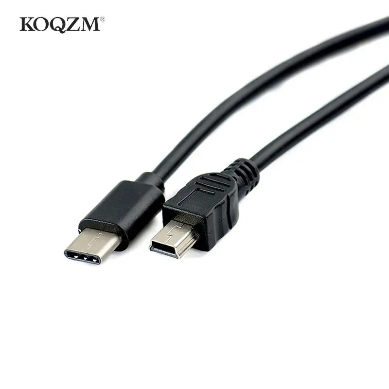 30cm USB Type-c to Mini USB Cable Type-c Male to Mini-B Male Converter Adapter Lead Data Cable