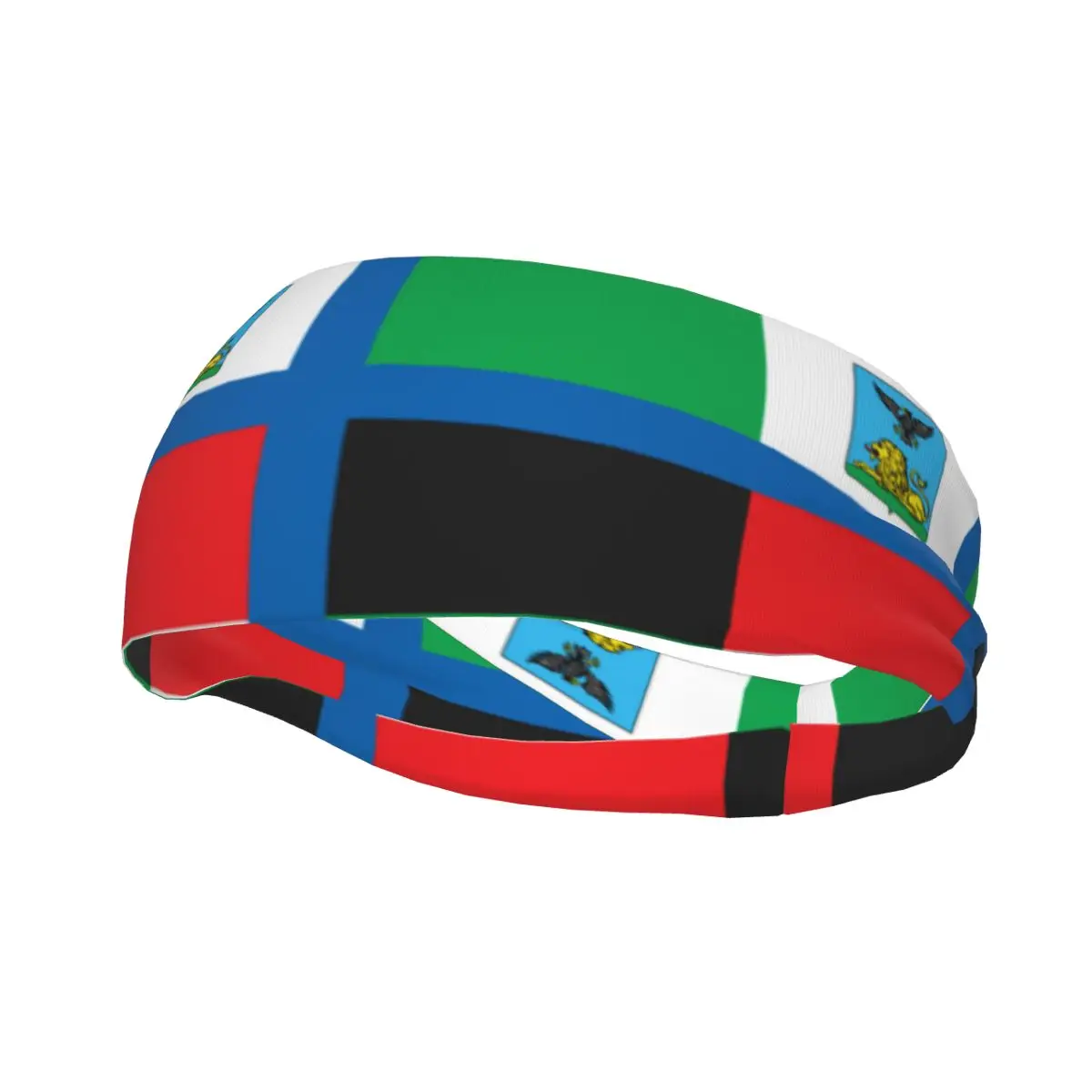 Custom Belgorod Oblast Flag Sport Headbands for Women Men Stretchy Moisture Wicking Gym Sweatband