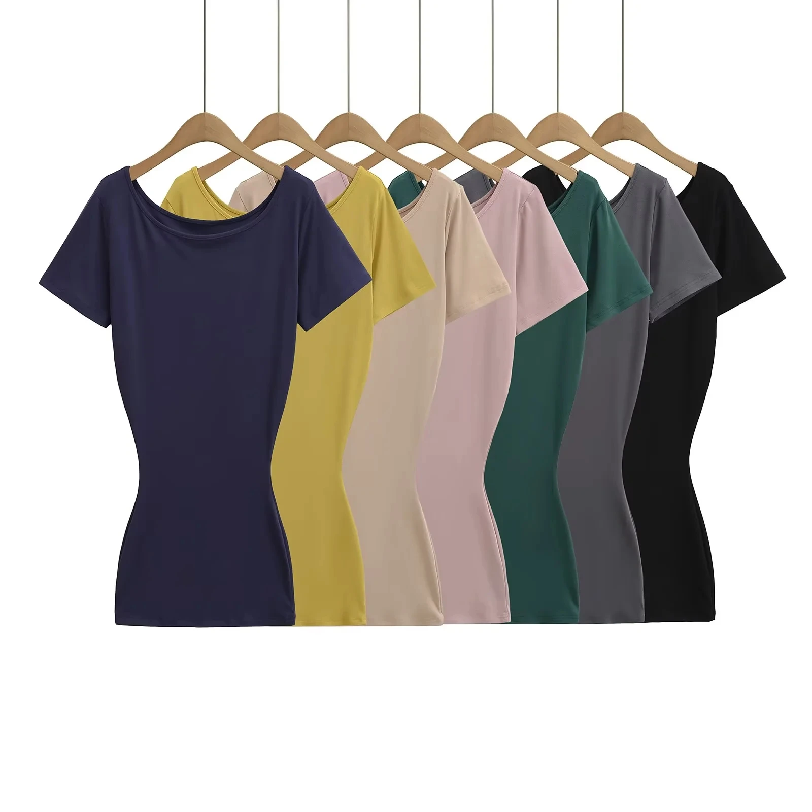 

Sexy ort Sve T-irt Dr Women's Dr Tight Fit Big Collar Casual Wear Length Summer New Sle Hot Girl Sle