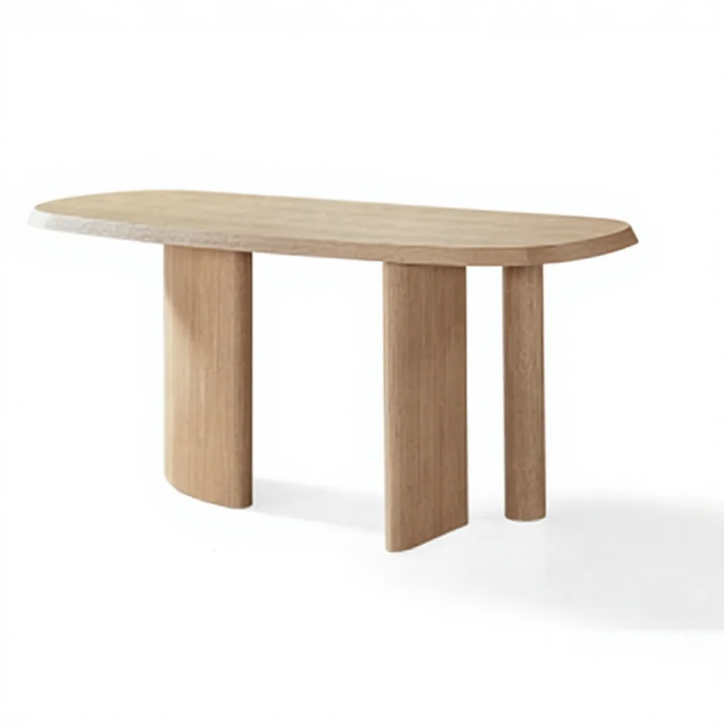 

Nordic Minimalist French Style Veneered Hand-Painted Extendable Solid Wood Classic Shape Dining Table for Hotel Use