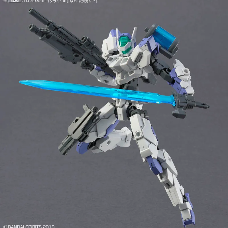 BANDAI Originele GUNDAM 30 MM 1/144 Serie eEXM-40 Iglight 01 Anime Action Figure Model Assemblage Speelgoed Collectible Model Ornamenten