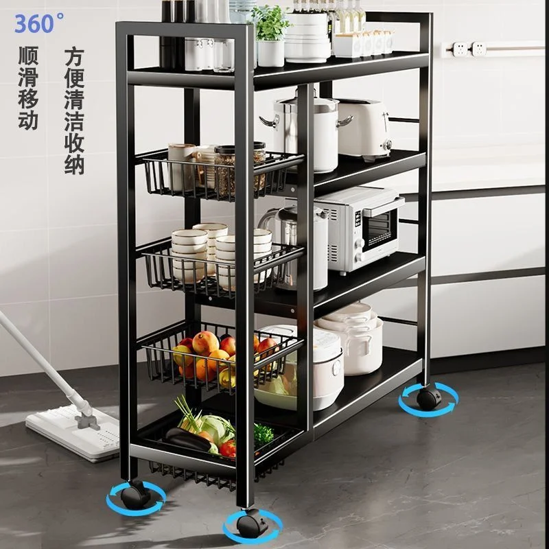 Multi Functional Cabinet Storage Rack For Fruits And Vegetables In Household Floor Standing Multi Story Dining Sideboard