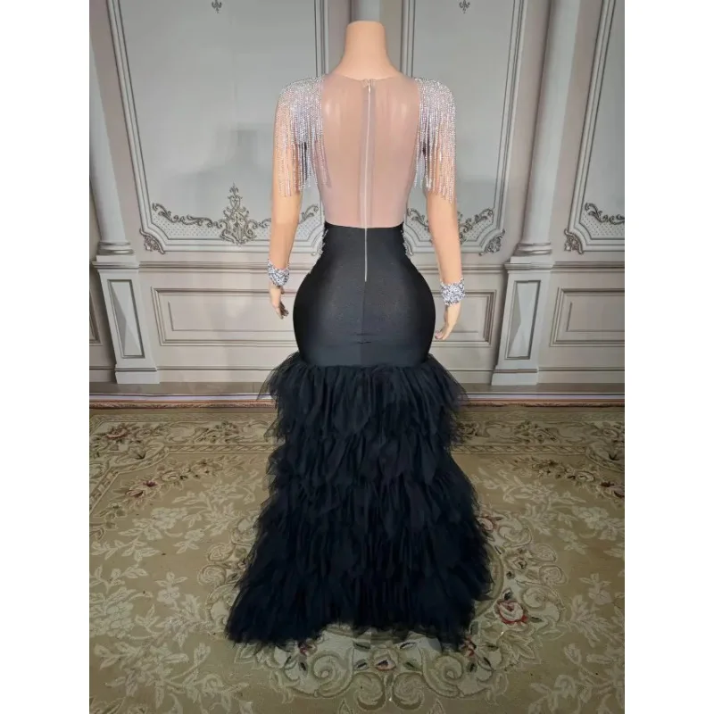 Ropa de mujer Moda Vestidos de fiesta de alta calidad Vestido de novia brillante con diamantes de imitación de lujo