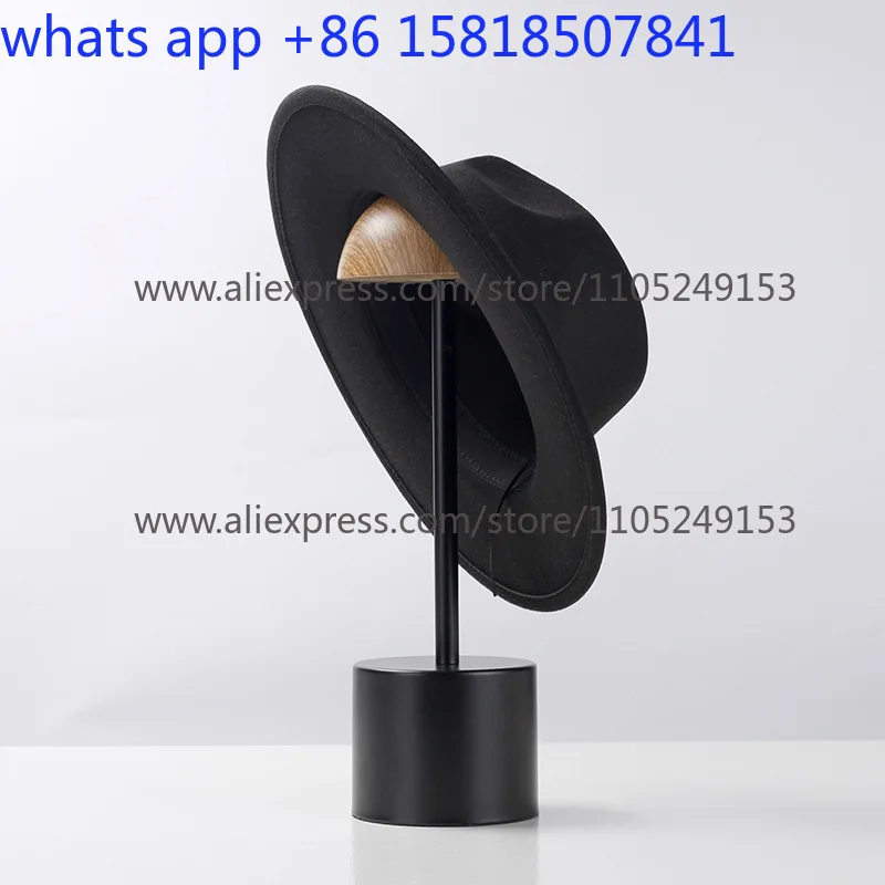 Creative modern Italian solid wood iron hat holder with home cloakroom art ornaments