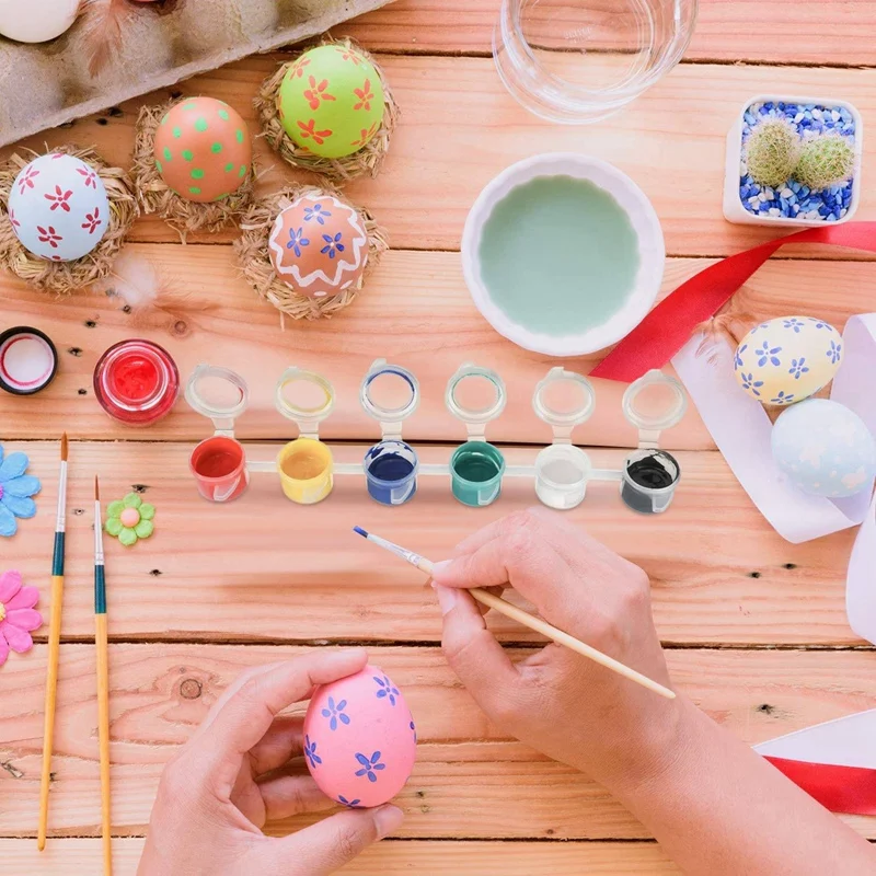 24 Strips Empty Paint Strips Paint Cup Pots Clear Storage Containers Painting Arts Crafts Supplies 144 Pots In Total-A69F