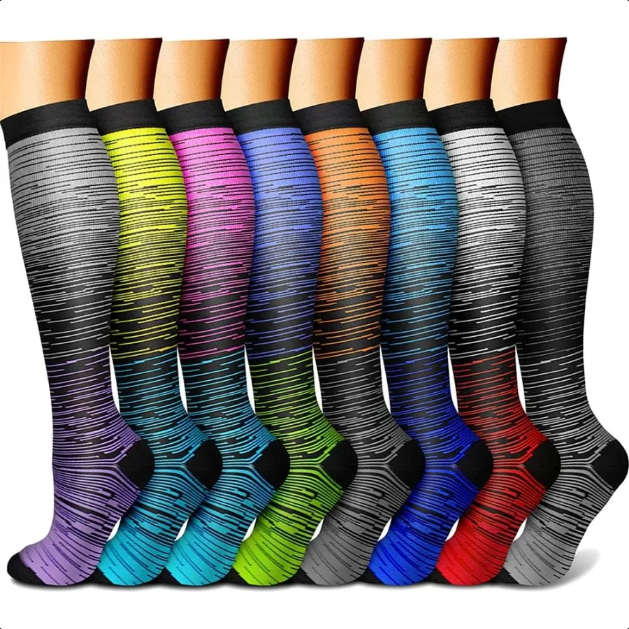 

Comprion Socks for Women Men Circulation 8 Pairs 1520 mmHg is Best port for Athletic RunningHiking