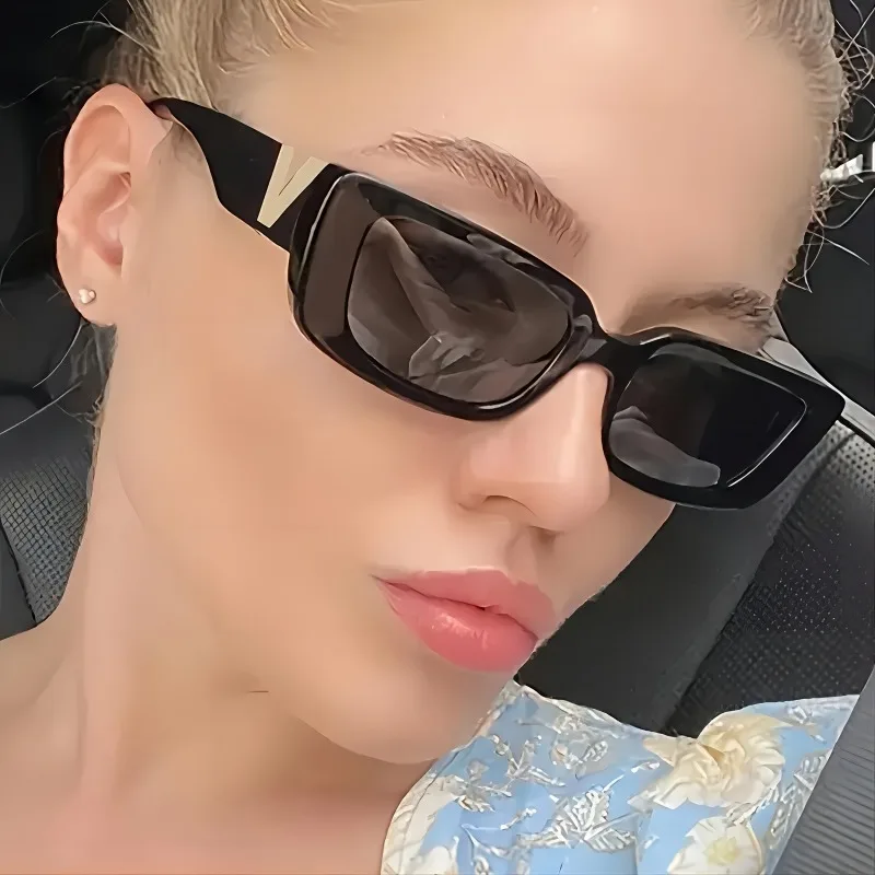 

Модные солнцезащитные очки, классические квадратные очки в стиле ретро, женские брендовые винтажные дорожные маленькие прямоугольные солнцезащитные очки, женские очки с антибликовым покрытием