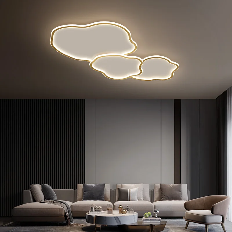 Modern Brass Led Ceiling Light For Living Room Bedroom With Remote Control Copper Surface Mount Simple Led Ceiling Lamp Lights