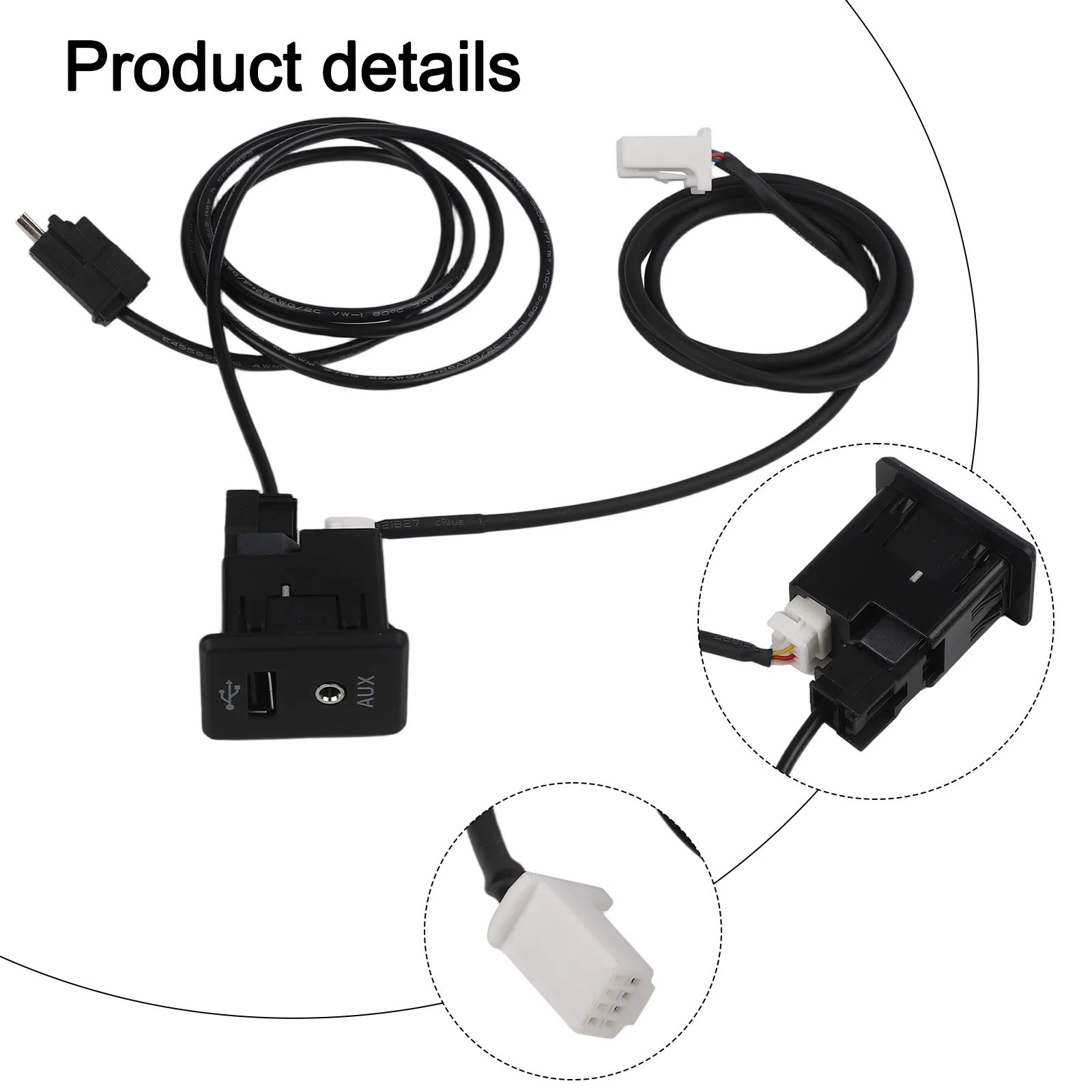 In-Car Audio Connection Audio Socket Cable Car Stereo Connection OEM Number 28023-4BA0B Wear-resistant Material 150CM Length