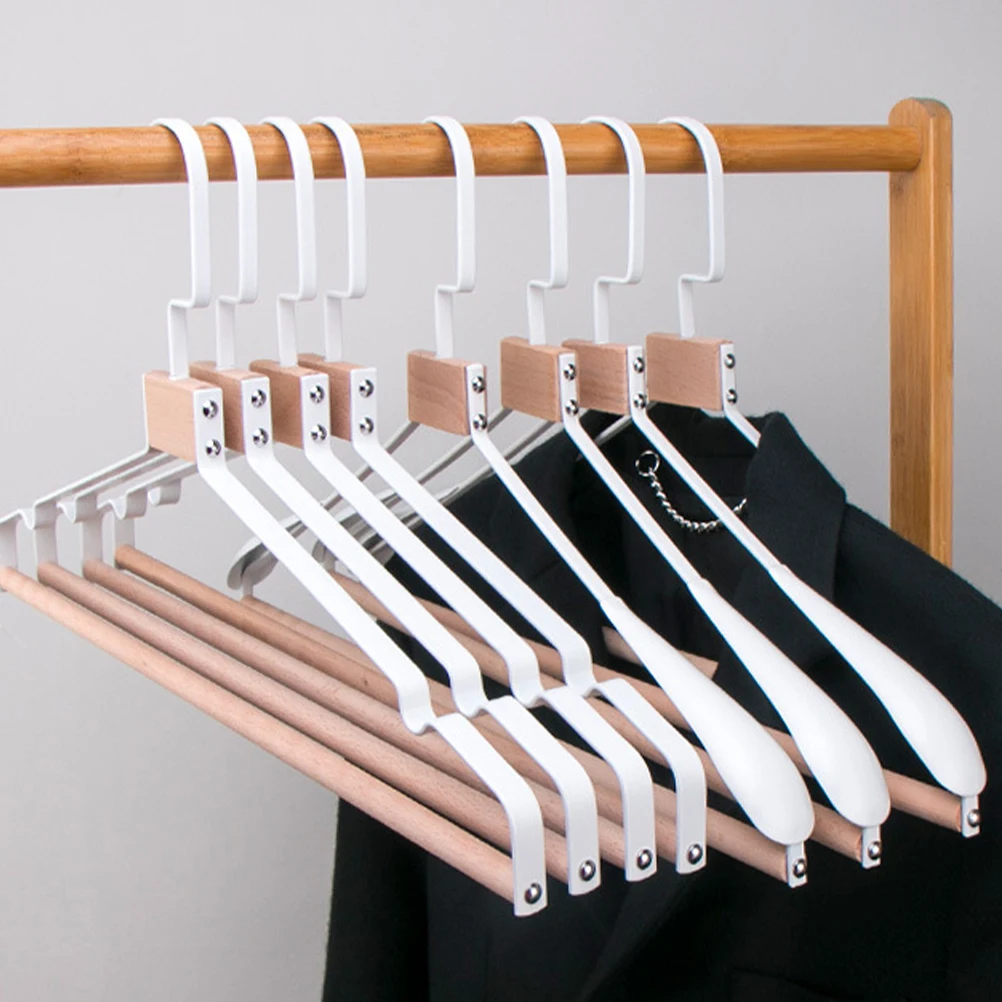 

Professional Clothes Hanger Safe Material 360 Degree Rotatable Slot Design Home Shops White Hooks Luxury