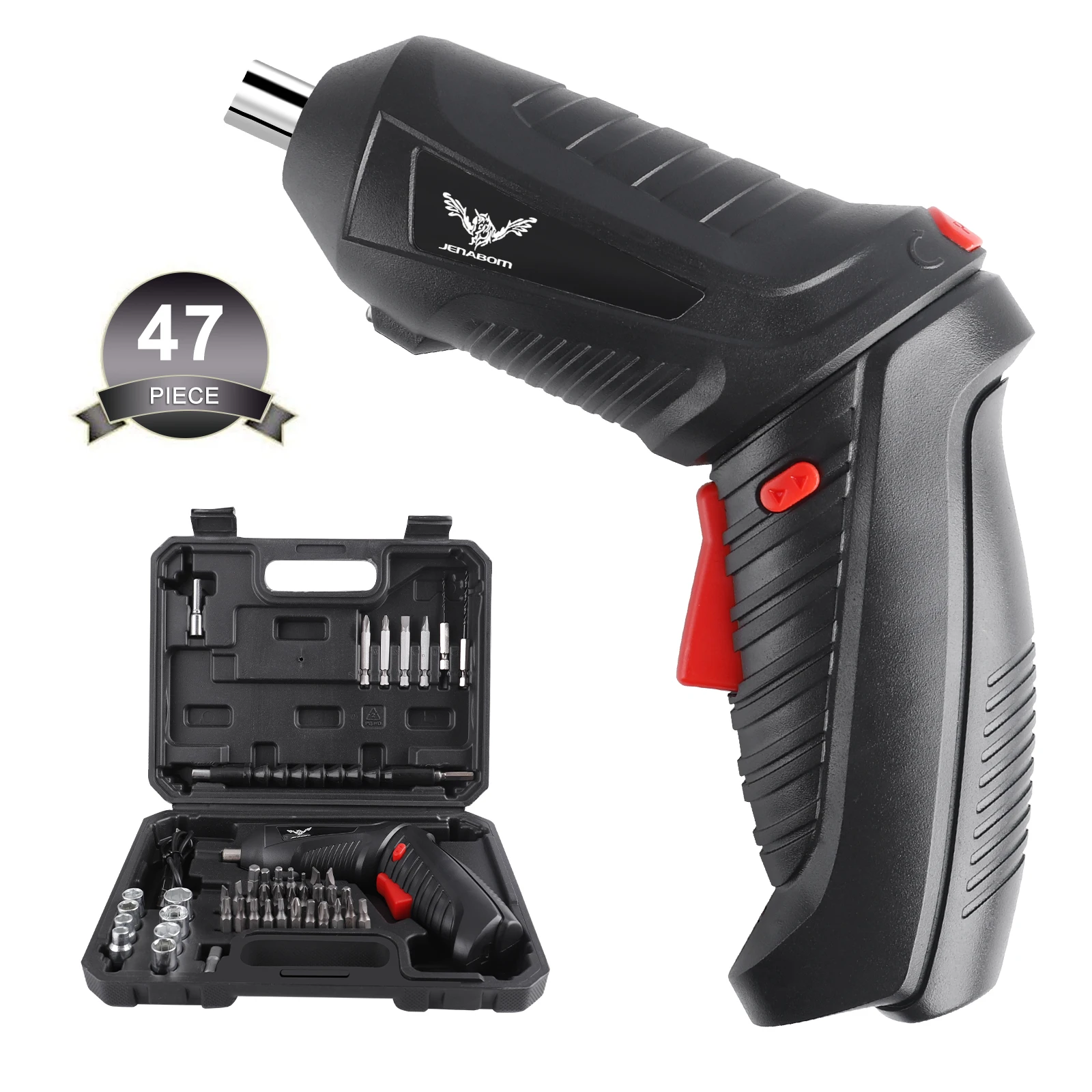 47 In 1 Electric Screwdriver Cordless Screwdriver Tool Rotated 90 Degrees With Rechargeable Battery & LED Light For Home DIY