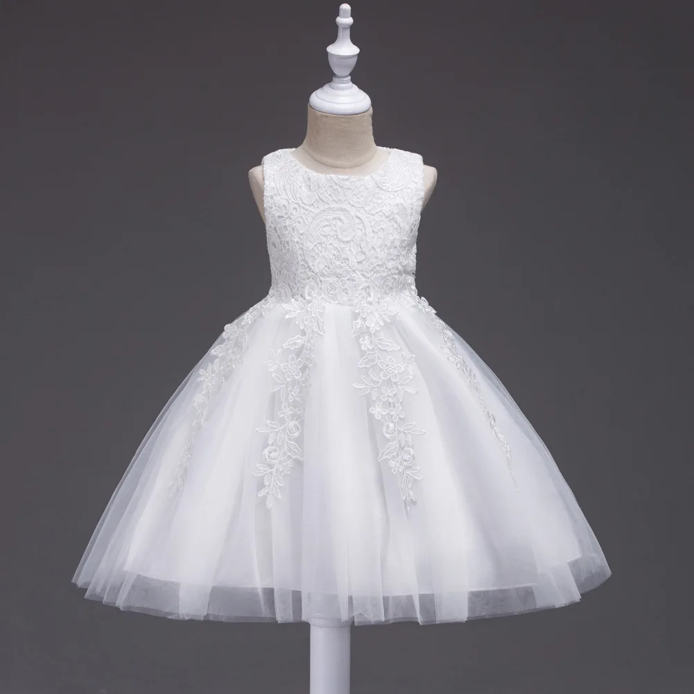 Dress For Toddle Girls Kids 2022 Children's Bridesmaid Embroidery Wedding Lluxury Graduation Party Birthday Dresses For Girls