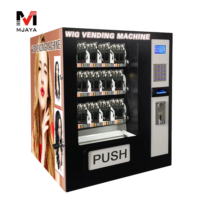 TM031-15 Small Wig Vending Machine For Hairpiece Toupee Periwig Beauty Cosmetics Retail Item Desktop Cash Coin Card Customizable