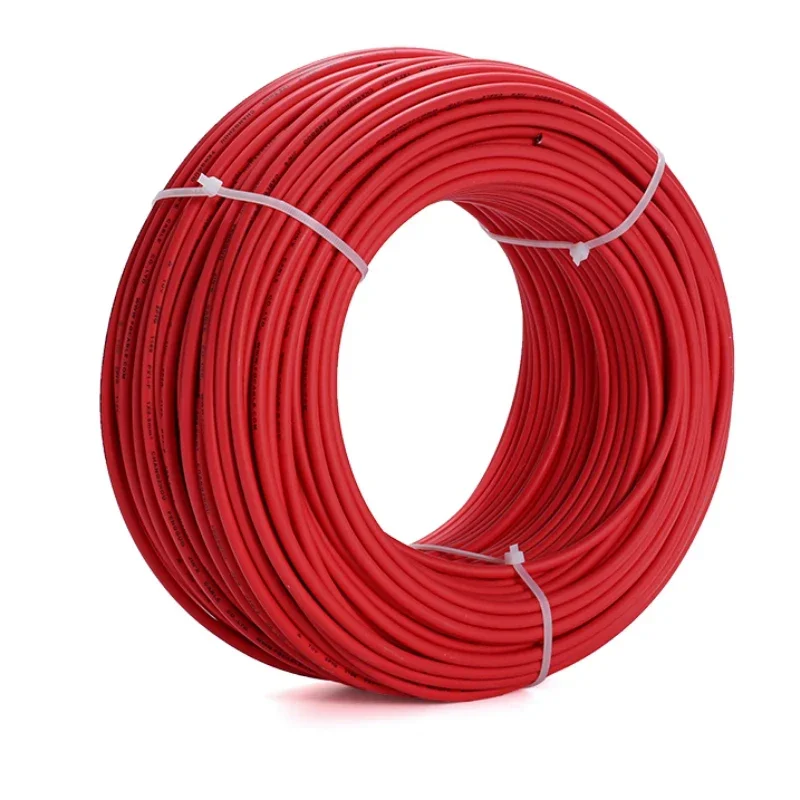 1 Meter 1500V Solar Photovoltaic Wire Red Black Single Core 4mm2/6mm2 12/10AWG Cable Tinned Copper XLPE Jacket for PV Panels