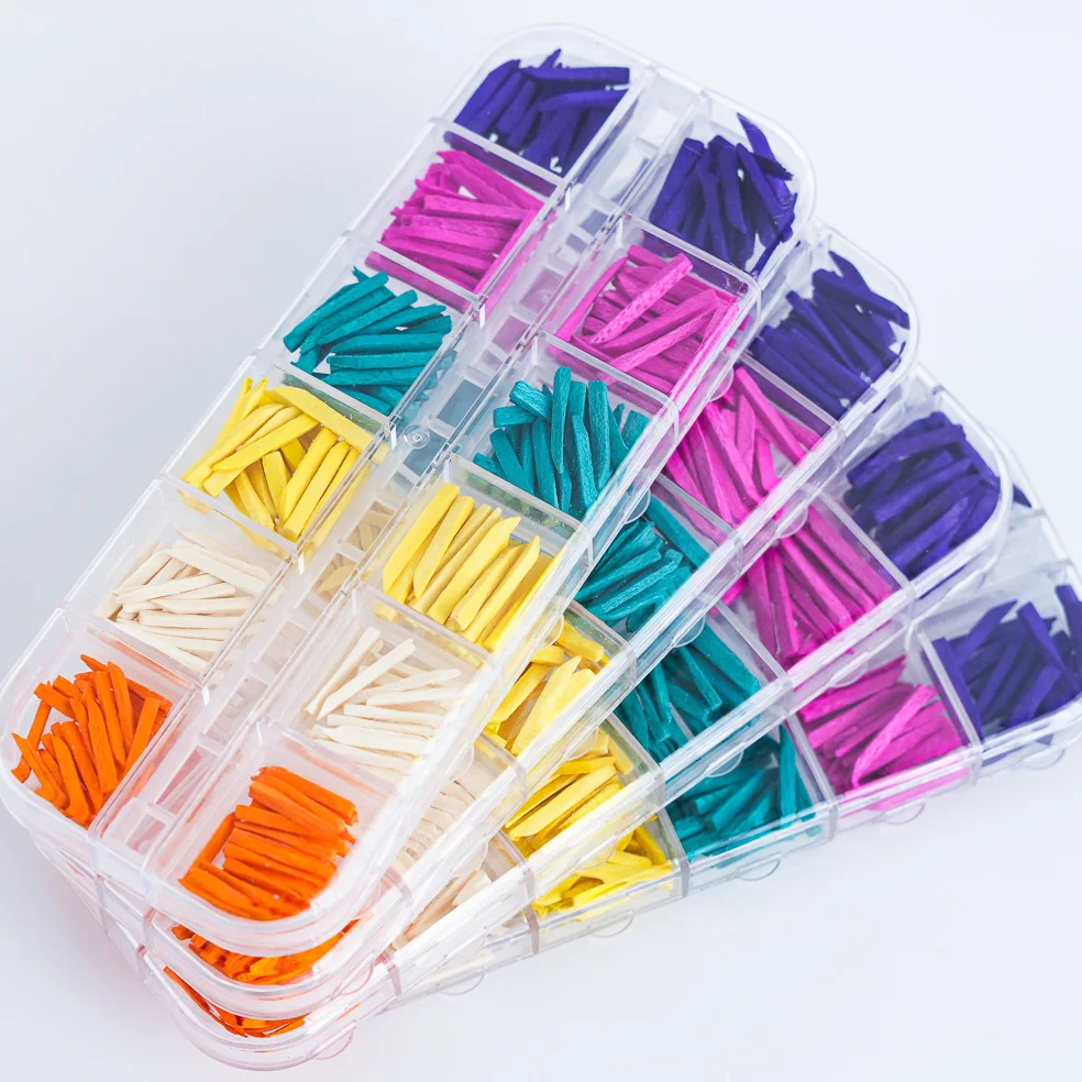 Dental Wood Wooden Wedges Matrix Dam Composite Tooth Seperator Tools Colorful Disposable Restoration Material for Dental Care