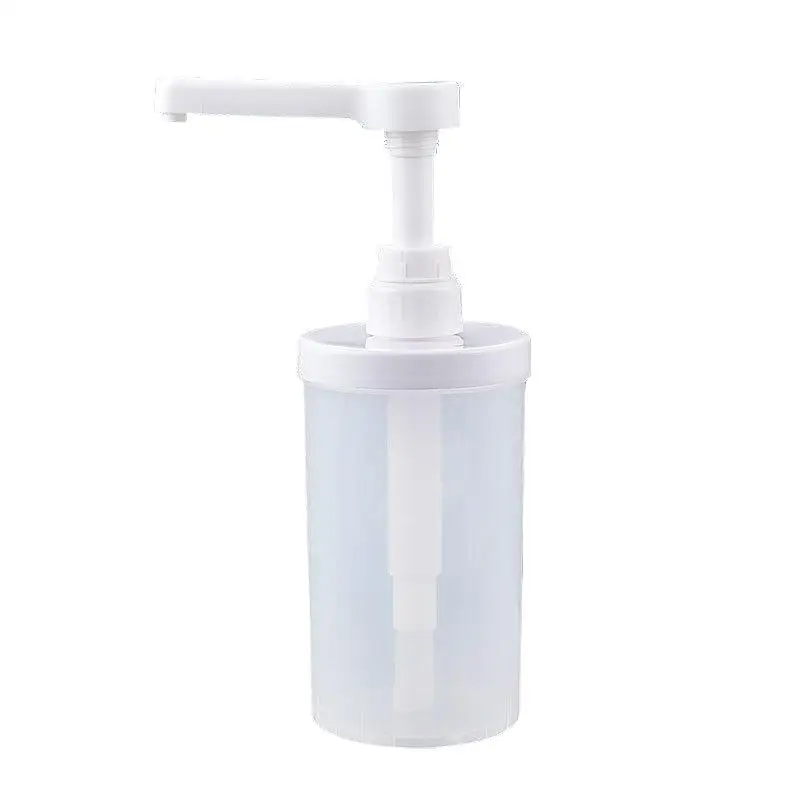 1 Stück Küchen-Honigbehälter 5-30 ml Flüssigkeitsspender mit Skala, Kaffeesirup-Bienenhonig-Tropfflasche mit Hydraulikpumpe und Düsenkopf – Detail 14