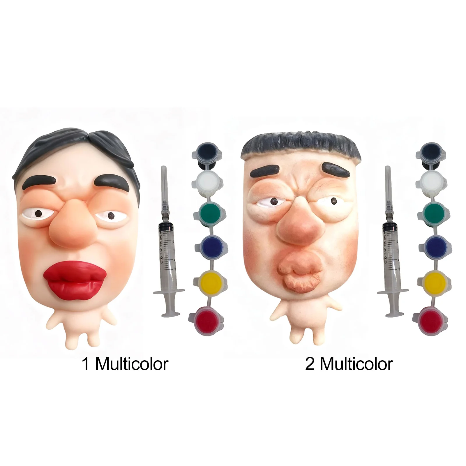 Pimple Popper Toy Set with Sensory Cream Soft Cute Face Toy Refillable Pimple Popping Fidget Toys Gift for Kids & Adults