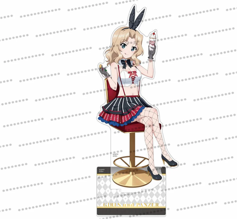 حار أنيمي الفتيات وبانزر الأرنب فتاة زي نمط سلسلة الاكريليك لافتة نموذج مروحة هدية 15 سنتيمتر