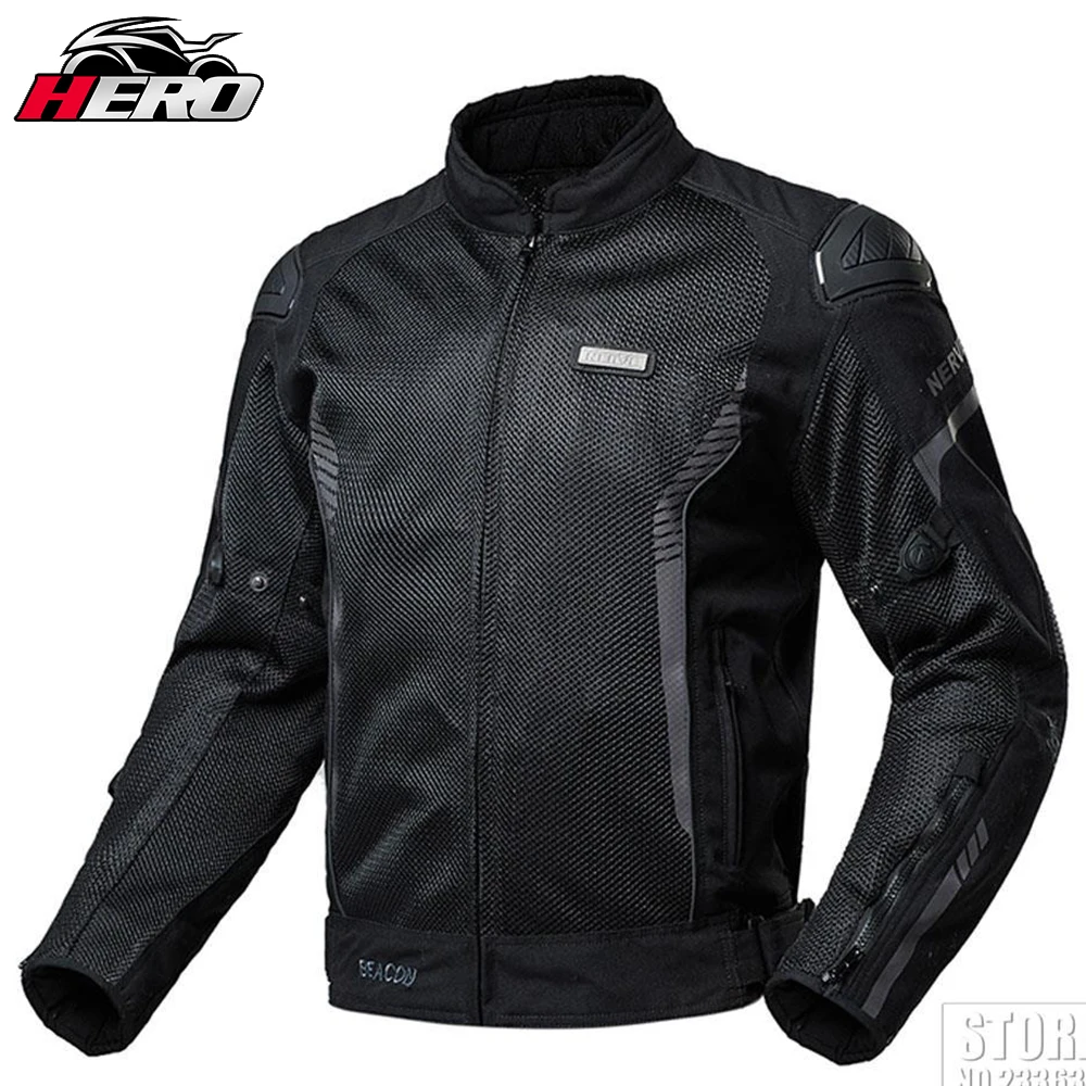 NERVE Summer Mesh Breathable Motorcycle Jacket Wear-resistant Motocross Cycling Protection Jacket Anti-drop Men Jackets