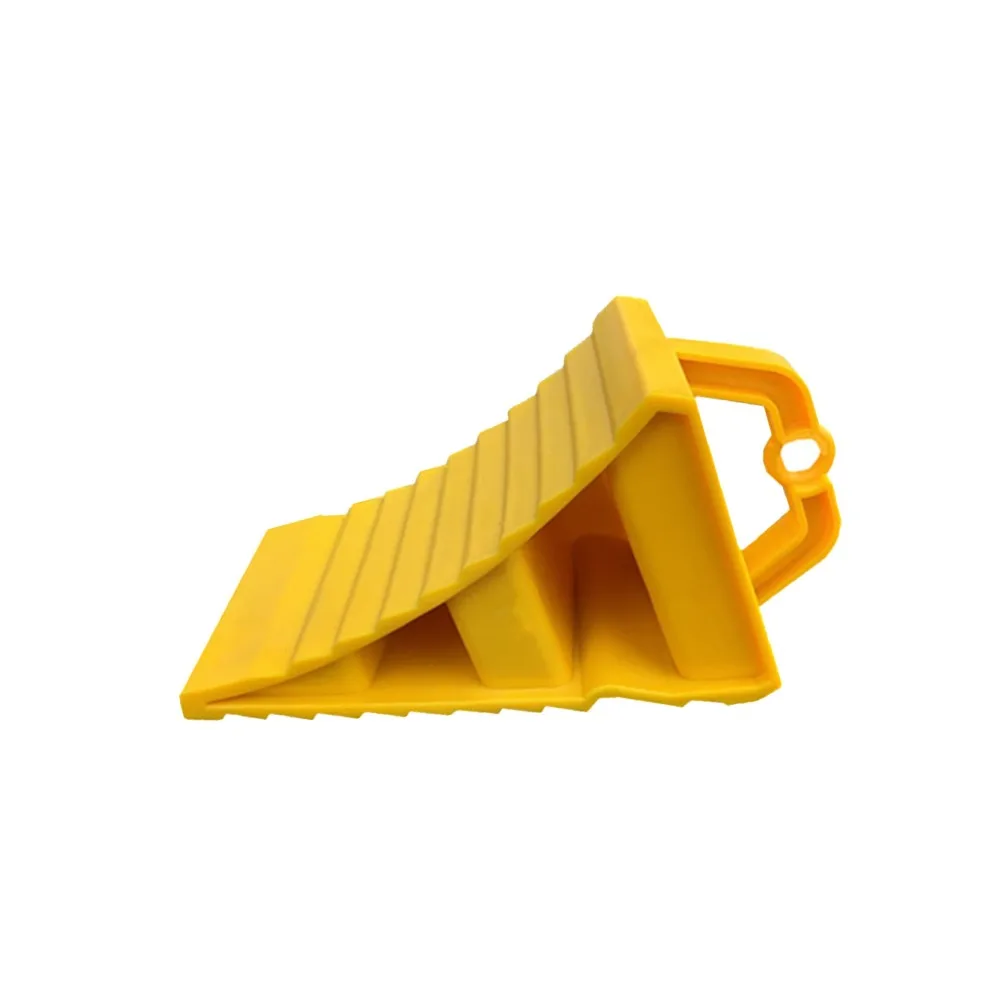 High Quality Anti-slip Wheel Chock Wedges Yellow Wheel Alignment Block Multipurpose Car Stopper