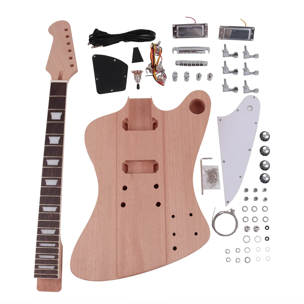 6 Stings DIY mahogany electric guitar rosewood fingerboard fixed tom bridge solid wood chrome hardware