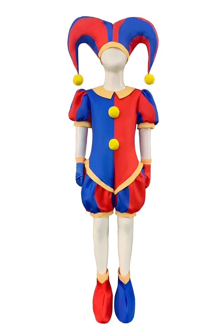 Cartoon The Amazing Digital Circus Pomni Jester Cosplay Jumpsuit Unisex Kid Cosplay Costume Clown Bodysuit Carnival Party Suits