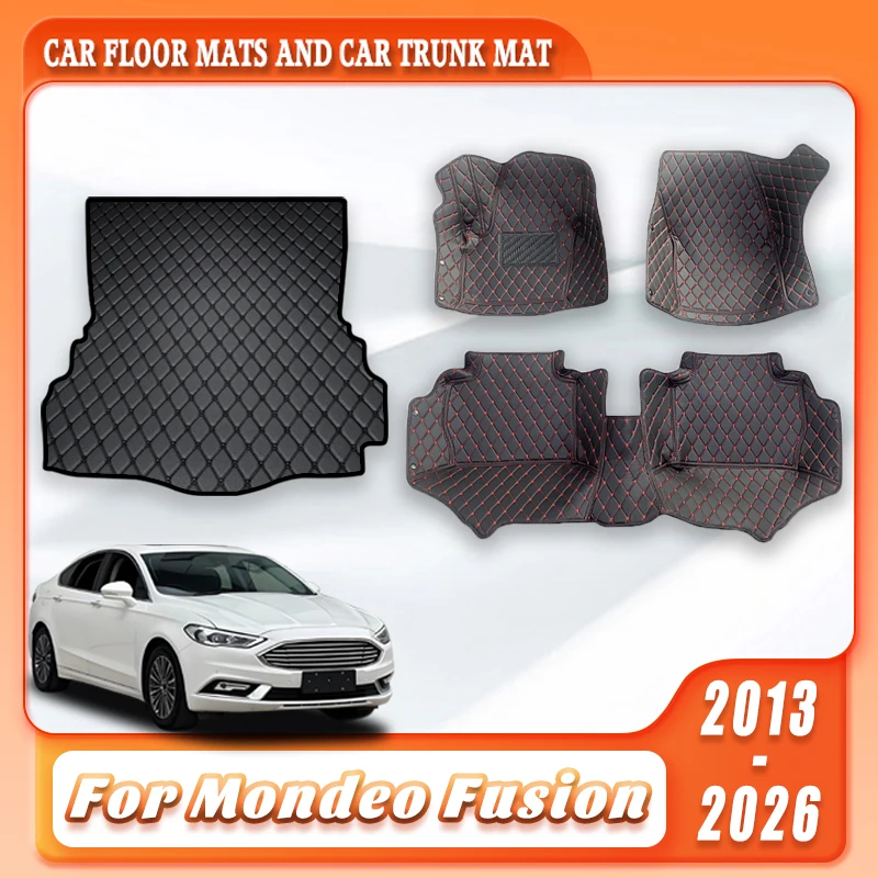 

Автомобильные коврики на заказ и коврик в багажник для Ford Mondeo Fusion 2013-2026, водонепроницаемый грузовой вкладыш, аксессуары для интерьера автомобиля