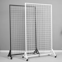 1PCS 60x120cm Easy install Metal Grill pegboard rack kindergarten display panel shelf organizer goods shelves with floor stands