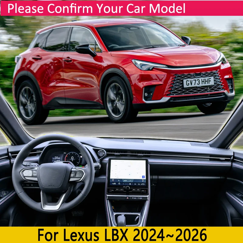 لوحة سيارة غطاء الوسادة لكزس LBX AY10 2024 2025 2026 المضادة للانزلاق حصيرة ظلة داشمات السجاد البساط وسادة ملصق اكسسوارات