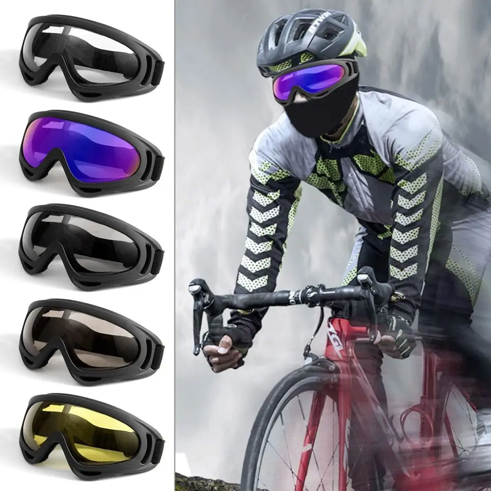 

1Pc Windproof Skiing Glasses Outdoor Sports Windproof Eyewear Glasses Ski Goggles Dustproof Moto Cycling Lens Frame Sunglasses