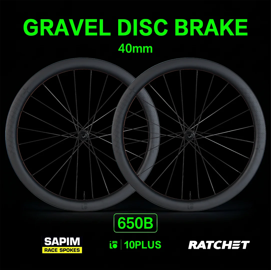 10PLUS 650B Gravel Wheelset T Pro Series Road Disc Carbon Wheels Sapim Cx Ray Tubeless 36T star