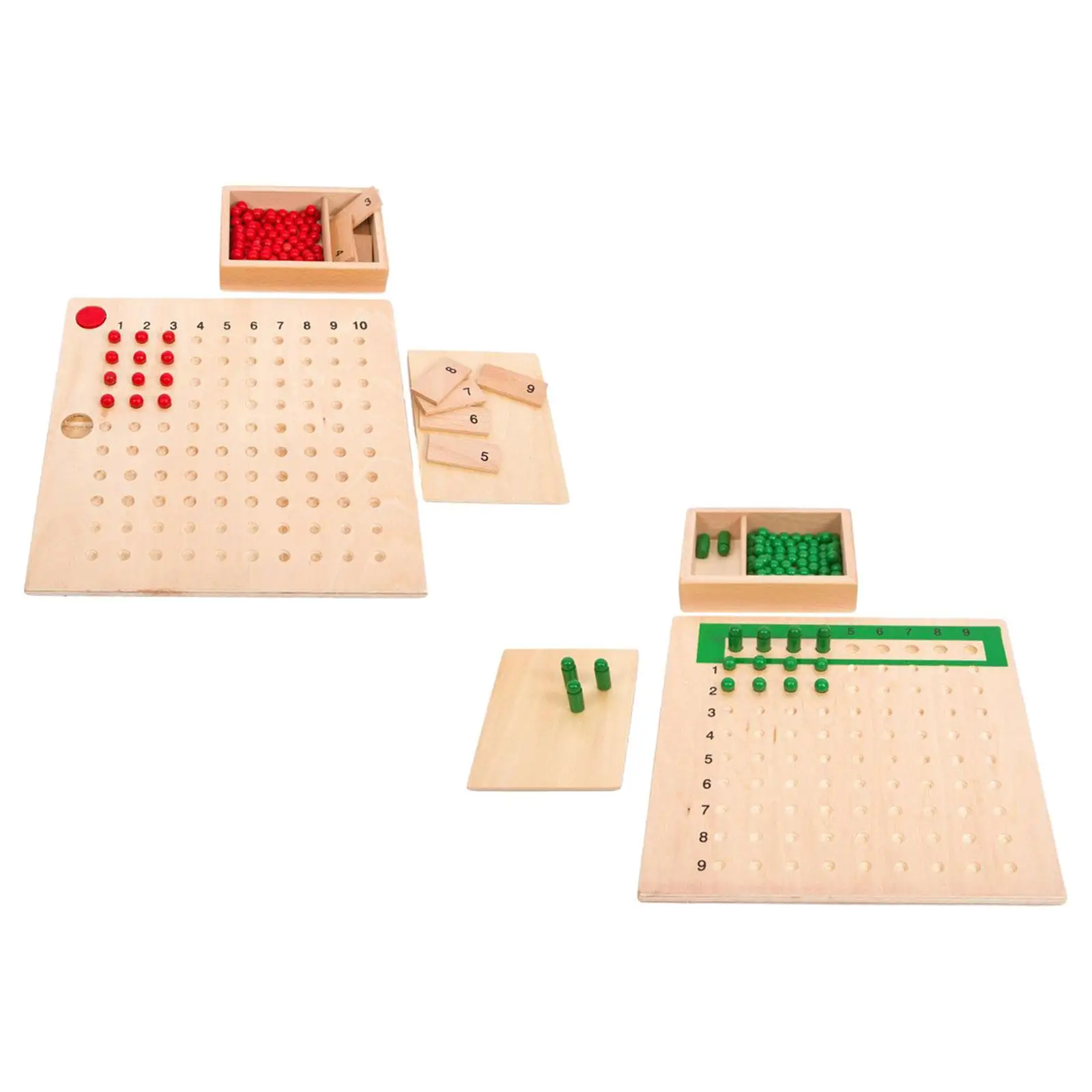 Montessori Math Boards Classroom Homeschool Math Toys Arithmatics Preschool Educational Bead Boxed for Kids Girls Boys Children