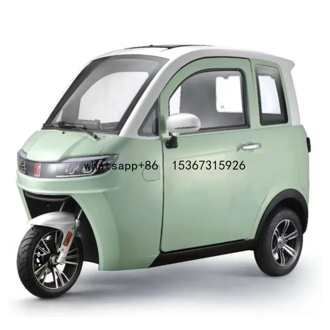 New energy three wheels car fully enclosed electric tricycle 1500W 2000W mobility scooter with 2-3 seats