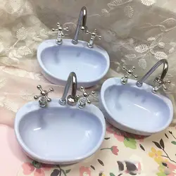 Scene Model Simulation Washing Photography Props 1/12 Scale Dollhouse Bathroom Washbasin Miniature Furniture Doll Accessories