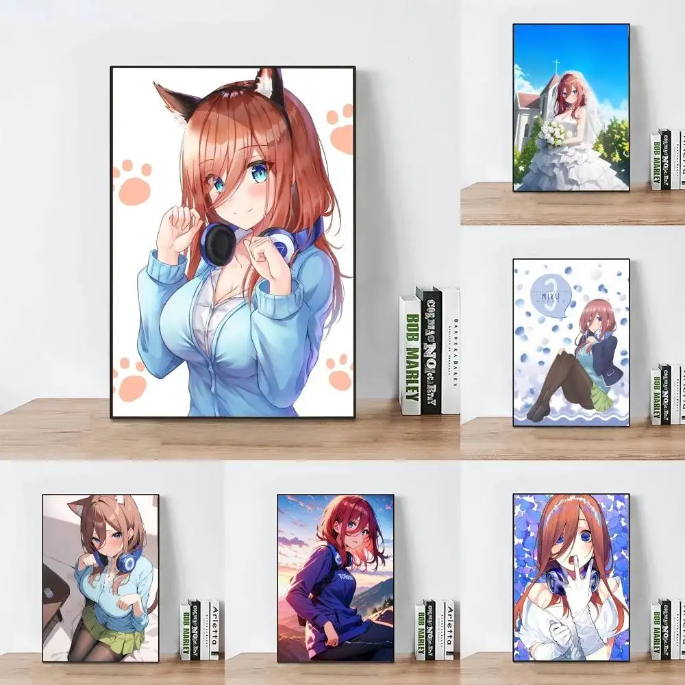 Nakano Miku Animation Five Sisters Poster Wall Art Home Decor Room Decor Digital Painting Living Room Restaurant Kitchen Art