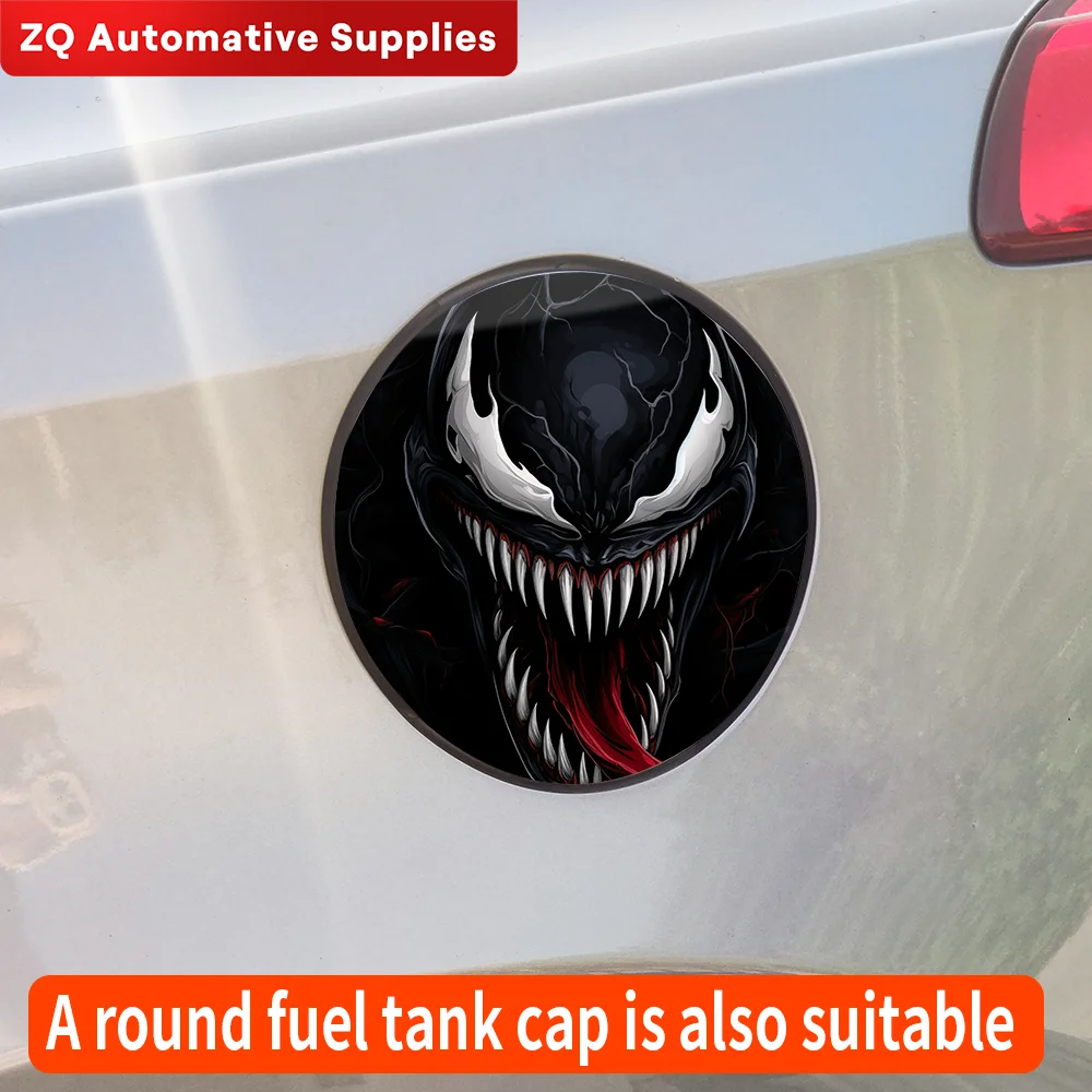 Venom Car Pull Fuel Tank Stickers Funny Auto Waterproof Sunscreen Stickers Pull Fuel Consumption Decals Car Exterior Accessorie
