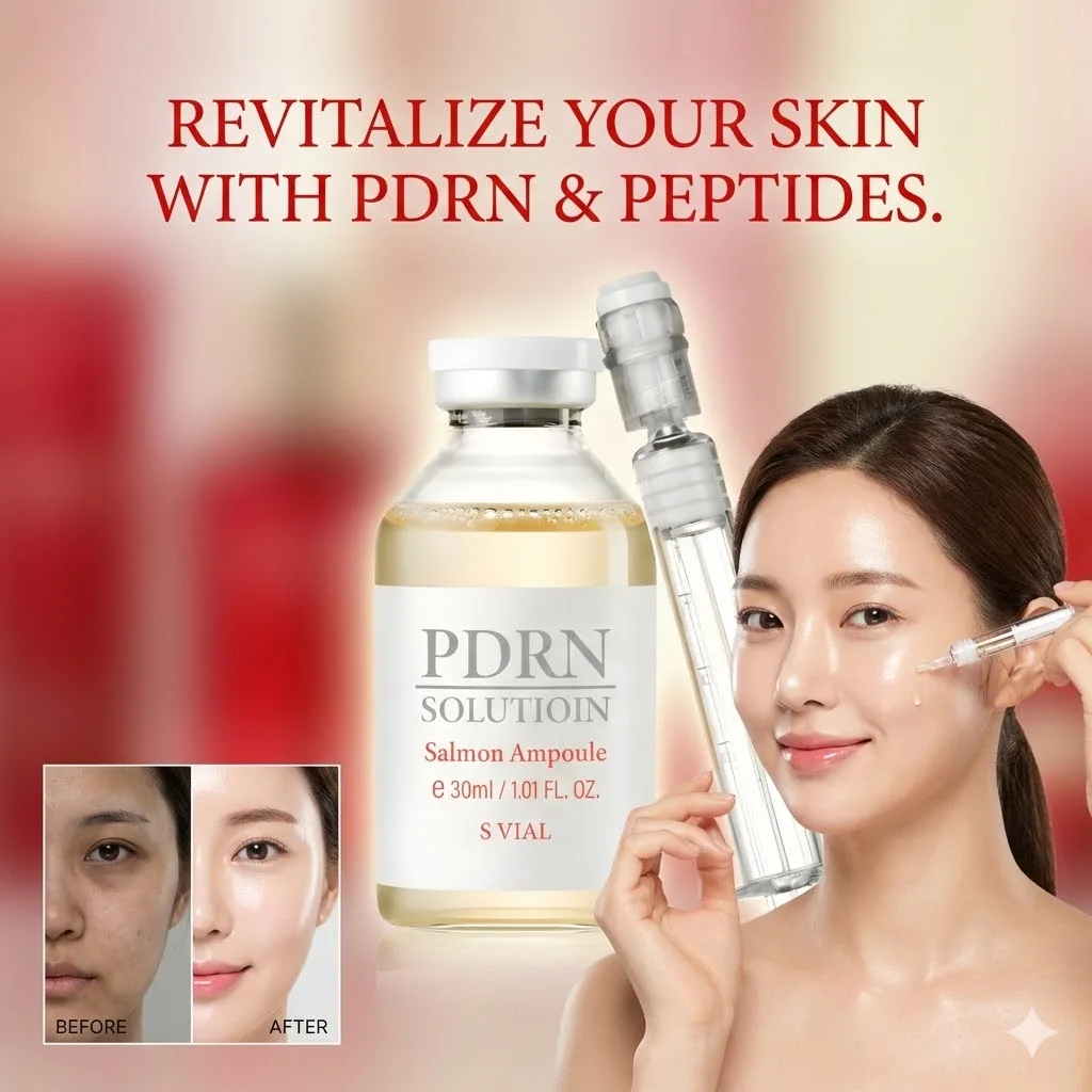 PDRN Salmon DNA Serum Ampoule Advanced Skincare Deep Repair Renew Brighten Tone Strengthen Barrier Firming Face Essence Korean