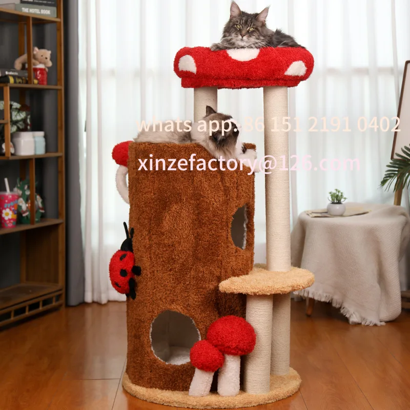 

Customizable sleeping integrated household small apartment multi-layer solid wood big cat tree hole pet jumping platform
