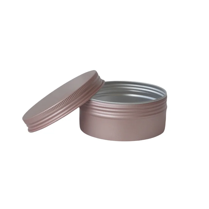 100pcs 83*38mm 180ml Rose Gold Aluminum Can Tin Jars DIY Cosmetics Cream Metal Box For Candle Candy Skin Care Can