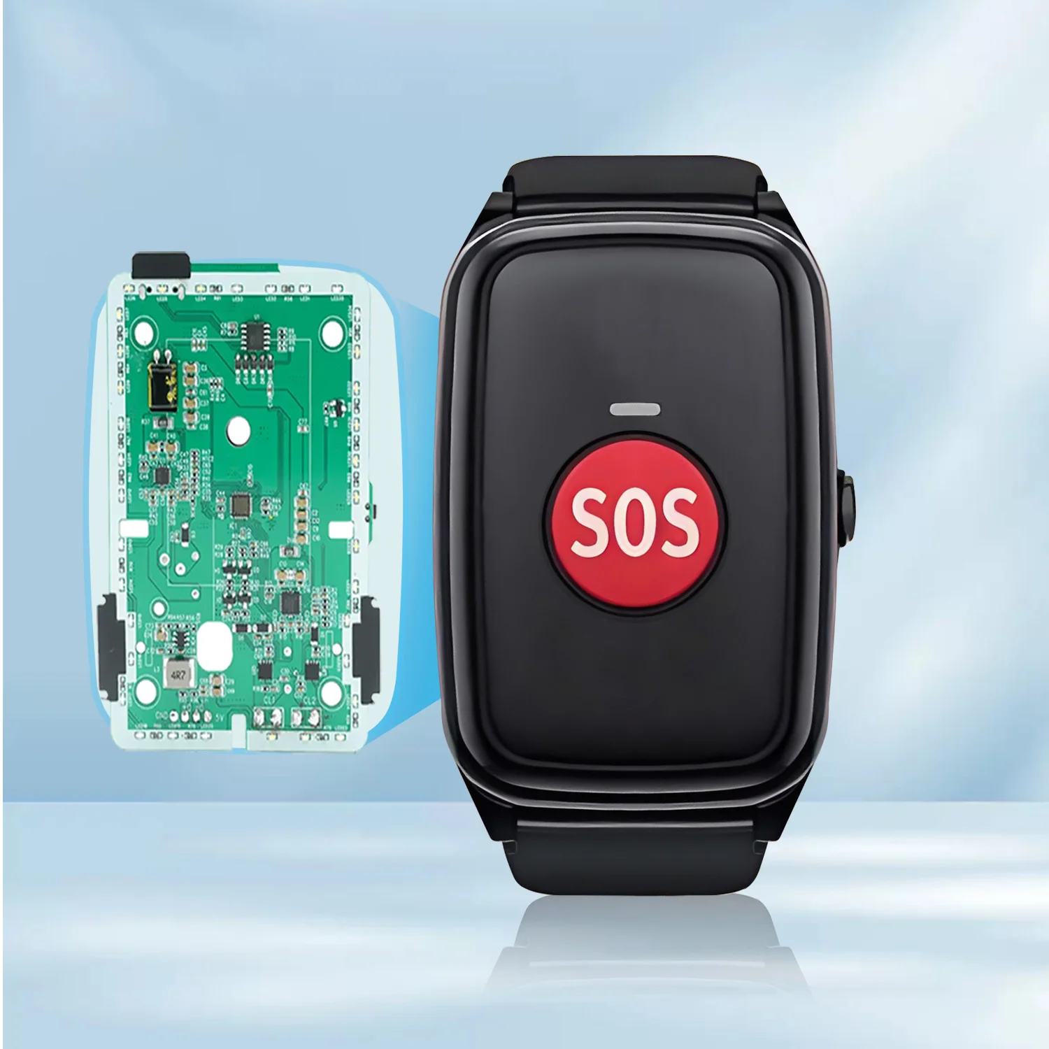 ODM Lora LoRaWAN Dementia ancianos GPS WIFI SOS botón servidor en la nube datos de salud S100 reloj inteligente solución pulsera giroscopio