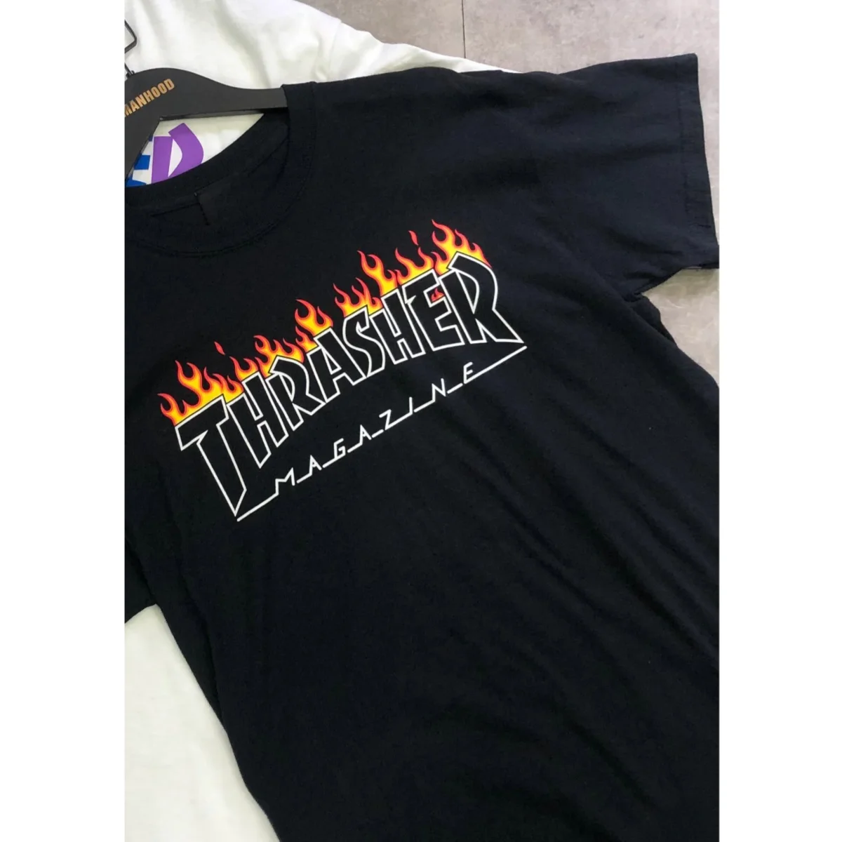 Flame MAGAINE LOGO Skateboarding Street Trendy Brand T-Shirt Baumwolle Grafik-T-Shirt Herren Damen Sommer Streetwear
