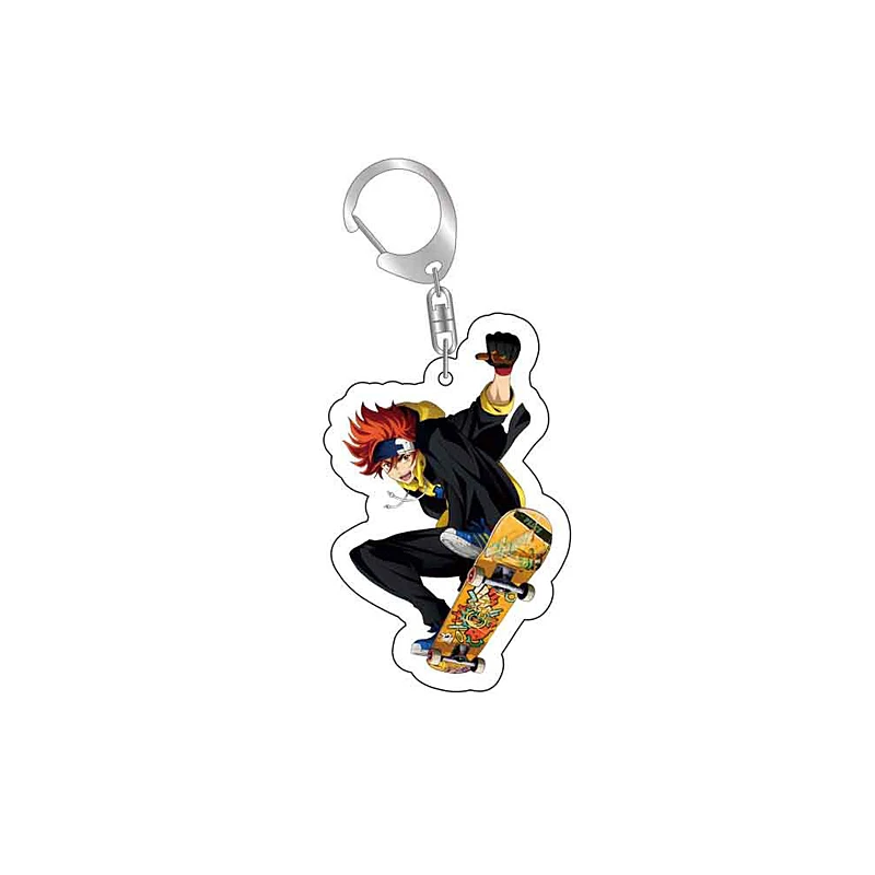 SK8 Reki Chinen Miya Anime Keychain Cartoon Plastic Keyrings Bag Tag Cos Accessory