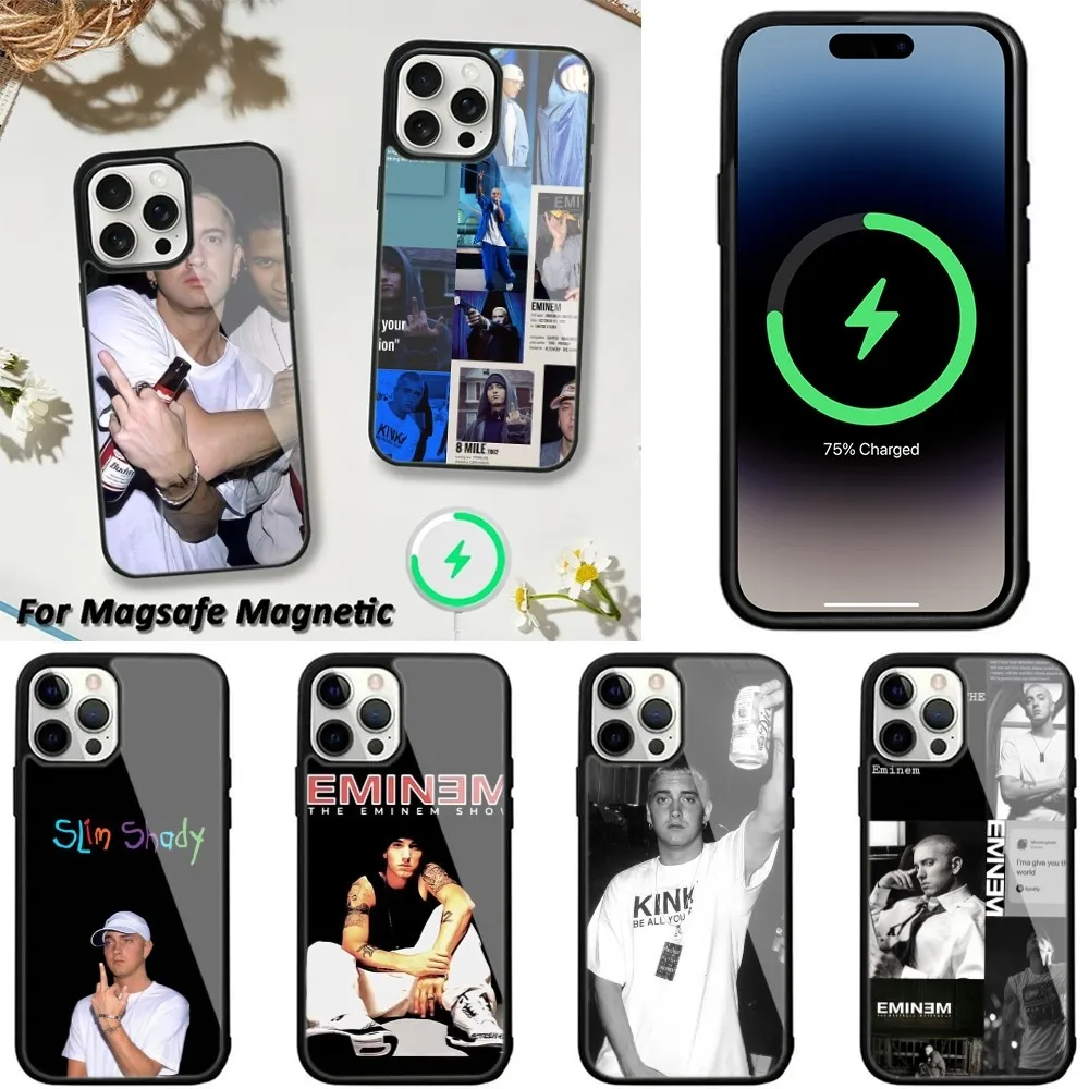 Rapper E-Eminem Phone Case For iPhone 15,14,13,12,11 Pro Max Plus Wireless Charging